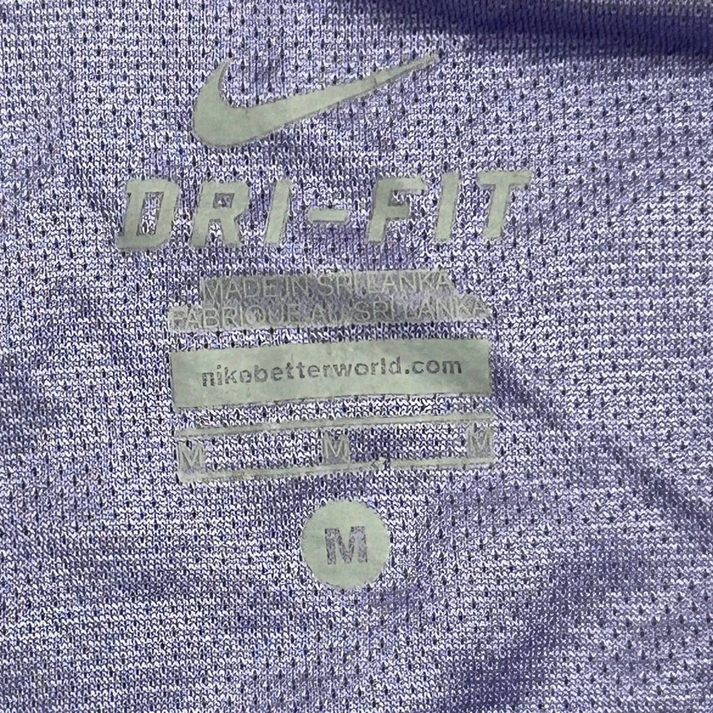 Nike Hooded Shirt Womens Size M Purple Wool Blend Dri-Fit Long Sleeve Athletic